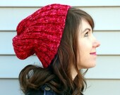Chunky Knit Beanie In Ravishing Rose