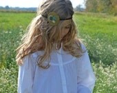 Country Chic Headband - Pear, Pewter Grey, Aloe Green, Ivory