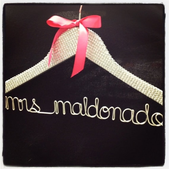 A "Girl's Best Friend" the ultimate in personalized bridal hangers, rhinestone covered,bachelorette wedding gift