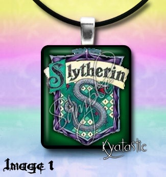 Slytherin 3 choices Harry Potter Scrabble Necklace Pendant Charm Necklace