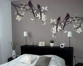 Stencil for Walls - Magnolia Tree Branch with Birds - Large, Reusable DIY Wall Stencil