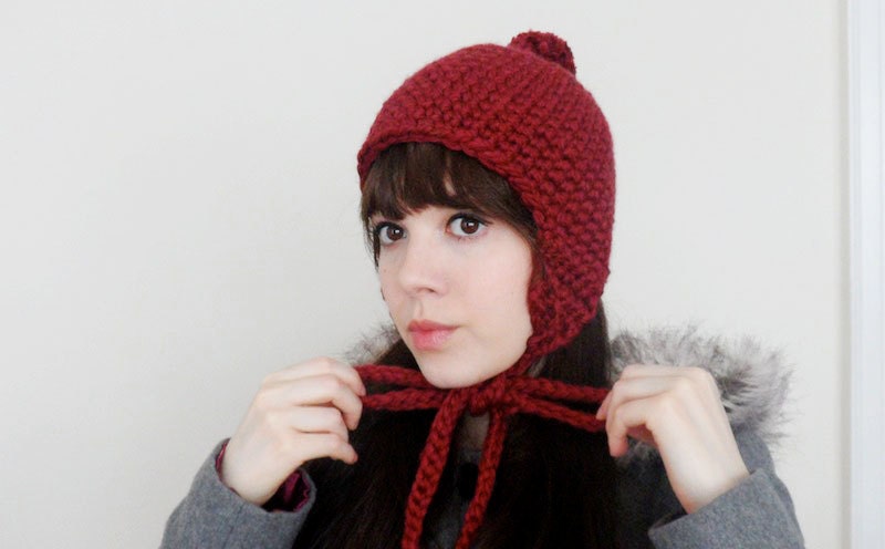 Crochet Pom Pom Hat