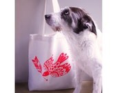 Fluro Messenger Bird Tote Bag
