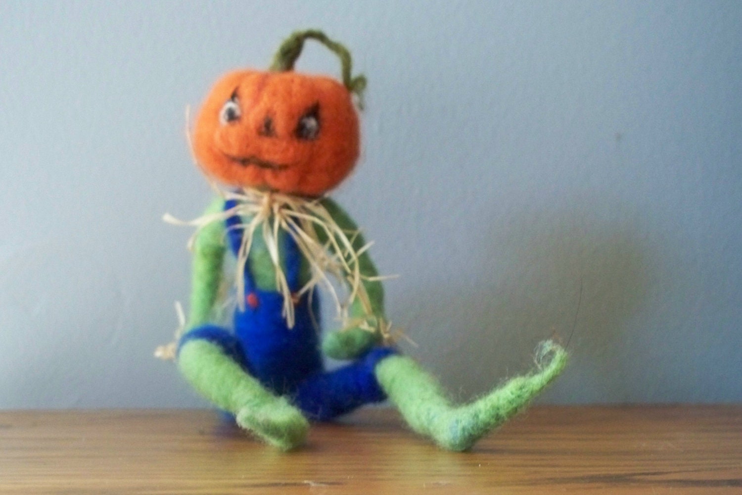 Jack O Lantern  doll   needle felted