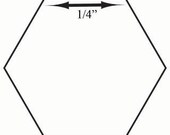 1/4 inch hexagons for English paper piecing, 200 pieces
