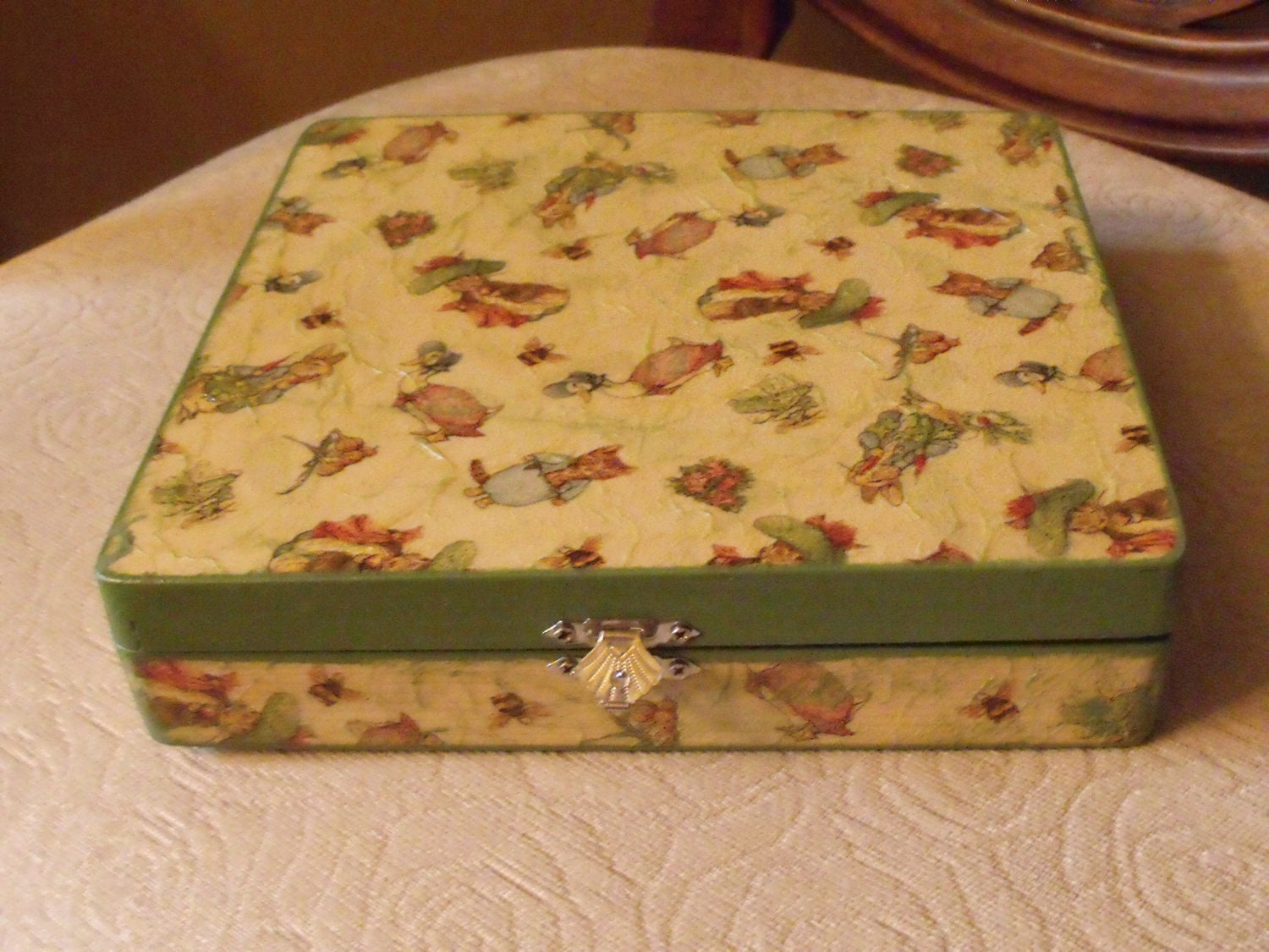 Peter Rabbit Beatrix Potter Vintage Decor Kids Baby & Toddler Nursery Decor Baby Accessories Organization Memory Box FREE SHIPPING