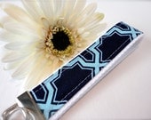 Beautiful Key Fob/Chain Wristlet Joel Dewberry Modern Meadow Nap Sack in Blue