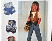 Simplicity 7147, Crafts, Child's Vest and Bag Pattern, Sizes 3, 4, 5, 6