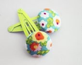 Geranium girl fashion snap clips, hair accessories. Hair barrettes. Set of 2. Gentle wear.