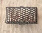 Godinger vintage silverplate box - jewelry, treasure, basket weave