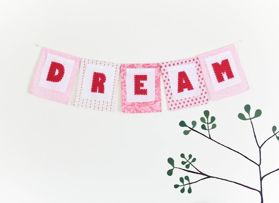 Personalized Birthday Bunting, Wedding Garland, Custom Party Banner, Pink Nursery Decoration, Photo Prop Il_570xn