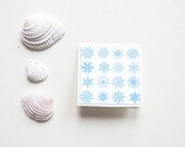 winter mini note cards with a snowflakes - perfect for every occasion - set of 6