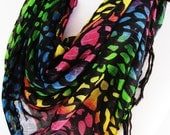 Colorful Cotton Triangle Scarf, Headband, Necklace, Gift, Woman, Fashion
