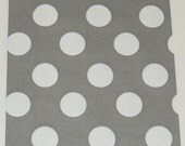 NEW...24 Polka Dot Grey Favor Bags - Treat Bags - Graduation -  Birthday - Wedding - Baby Shower - Food Bags