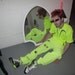 neon logo splash pant M