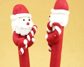 New Cute Fimo Polymer Clay Winter Christmas Snowman Santa Claus Candy Cane