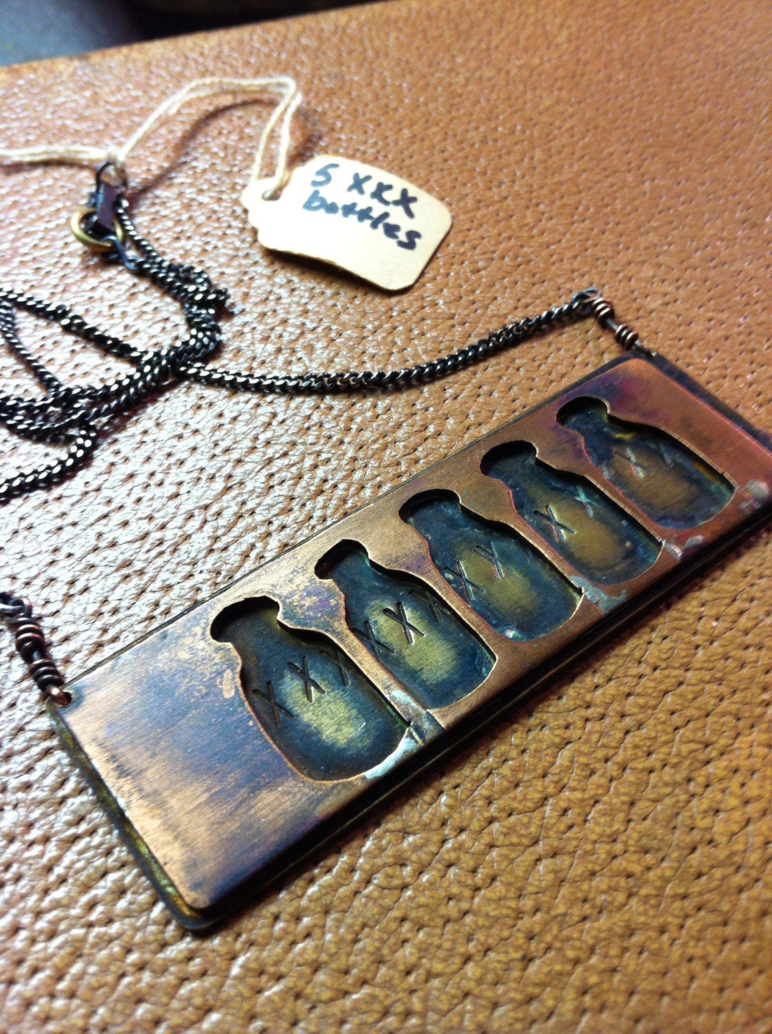 Poison Bottle Nameplate Necklace