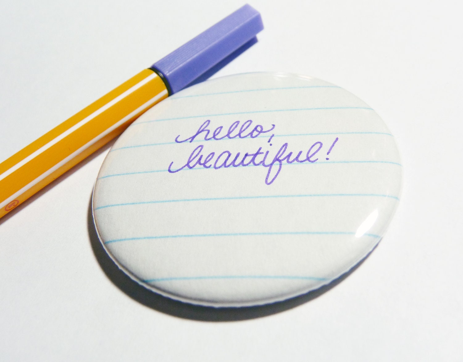 Customizable Hello Beautiful Pocket Mirror - Perfect for Party Favors, Bridesmaid Gifts, Valentine's Day