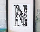 Best of Notting Hill limited edition screenprint // London Letters series
