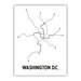 Washington DC Lineposter - White/Black