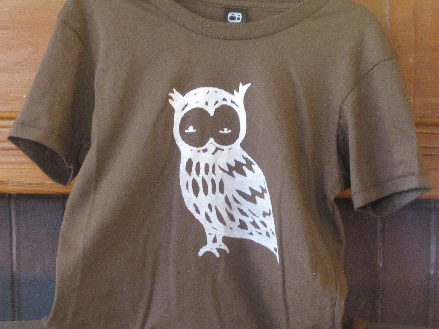 Large Snowy Owl Screenprinted Womens T-Shirt, Owl, Owl T-Shirt