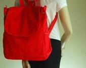 SALE up to 20% - Fortuner Backpack Convt. in Cherry Red (Water Resistant) Laptop / Messenger / Shoulder / Satchel / Rucksack / Diaper Bag