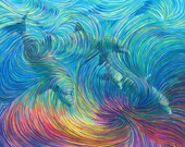 Dolphin Healing Energy Painting - Giclee Print