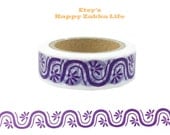 Japanese Washi Masking Tape - Purple Fasination 02 - 11 yards