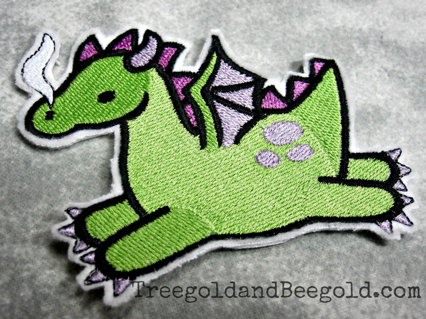 Embroidered Dragon Applique / Sew On Patch