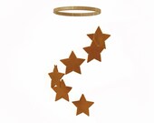 Star Mobile - Gold - Modern Baby Crib Mobile - Nursery Decor