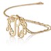 Monogram Necklace 0.8" - 14k  Gold Monogram Initial Necklace