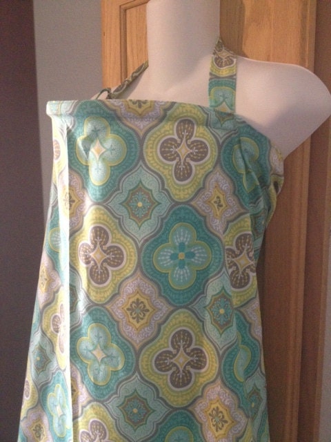 Milky Baby Breastfeeding nursing cover like hooter hider blue green yellow  TILES  or  choose fabric
