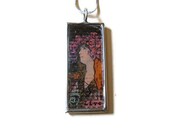 Art Nouveau/ Music reversible pendant necklace