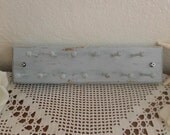 Jewelry Belt Rack Light Periwinkle Blue Shabby Chic Organizer Scarf Holder Beach Cottage French Country Farmhouse Home Decor Coastal Seaside