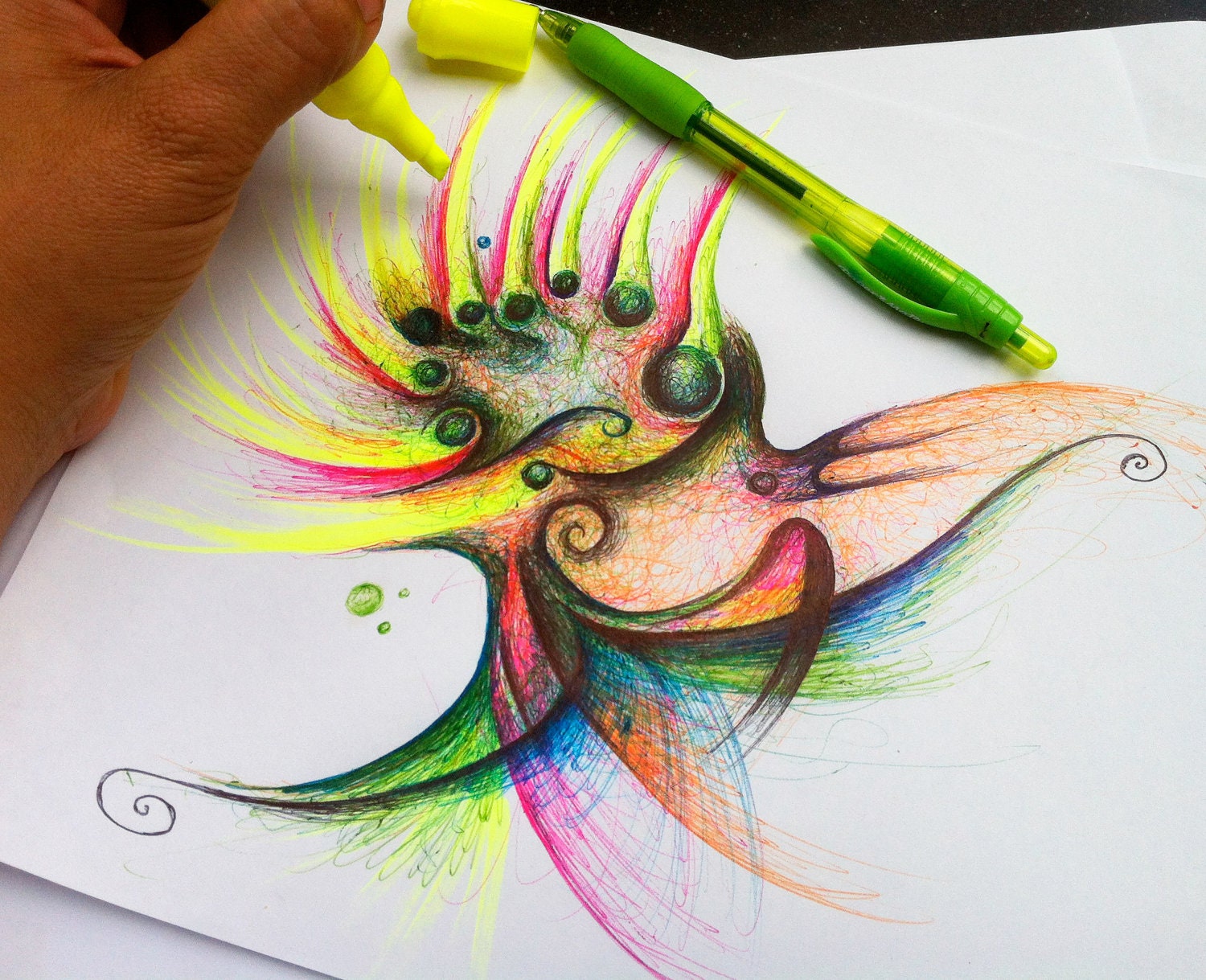 Abstract flora - Original ART 8x11