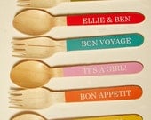 Personalized Forks or Spoons - Set of 20 - You Choose the Color Il_170x135