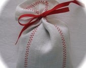 Handmade White Linen Refillable Lavender Sachet