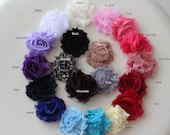 Headband Set - 10 Mini Shabby Flower Headbands Set - 20 Colors to choose from