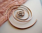 The Golden Spiral Earring  in 16g Copper Wire