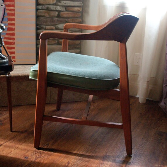 Reserved 60s MID CENTURY MODERN Chairs in the manor of Hans Wegner : Side, Desk, Accent, Dining Armchair Walnut Wood Mid Century Modern