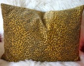 Vintage Leopard Print Velvet Pillow