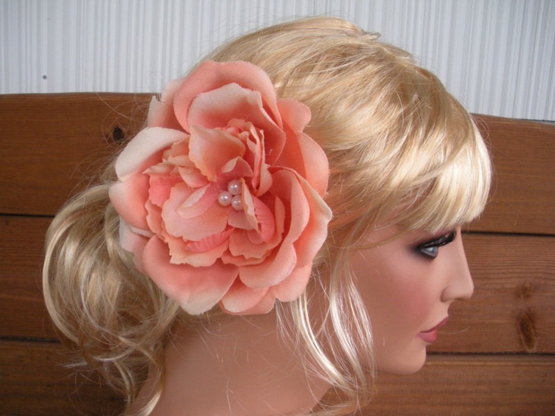 Hair Accessories Wedding Flower Clip Bridal Flower Accessory Bridesmaid Hair Clip Pearls Rose Silk Flower