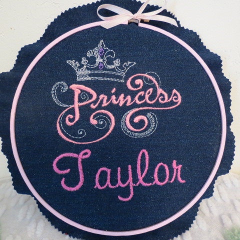 Personalized Name Hoop Art, Machine Embroidered Hoop Art, Personalized Wall Hangings, Room Decor, Personalized Sign