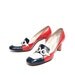 60's Loafer Pumps Red White Blue Leather Women Shoes by Johansen size 7 Narrow 2A/4A