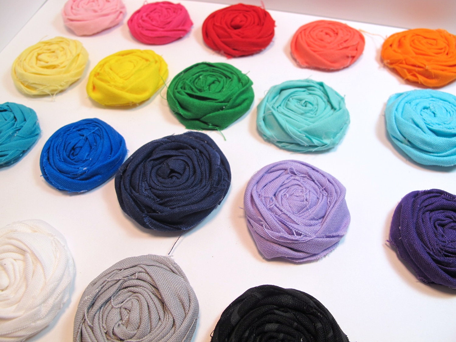 Rosette Name badge - Flower Namebadge Reel - CHOOSE the Color Name Badge Holder - Nurse Name Tag - Teacher Name Tag Holder