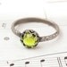 Peridot Ring , Green Peridot set in a Sterling Silver crown - Custom created in your size