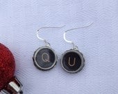 Typewriter Key Earrings