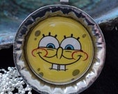 SpongeBob SquarePants And A Cute Smile Bottlecap Pendant