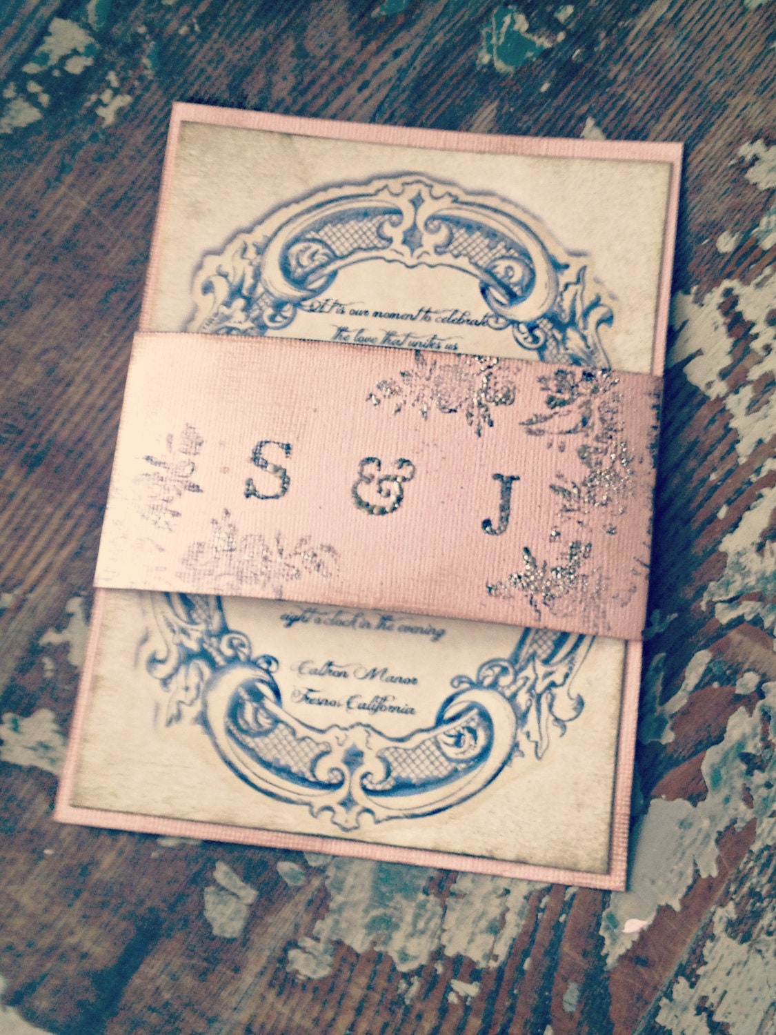 Wedding Invitations Embossed Handmade
