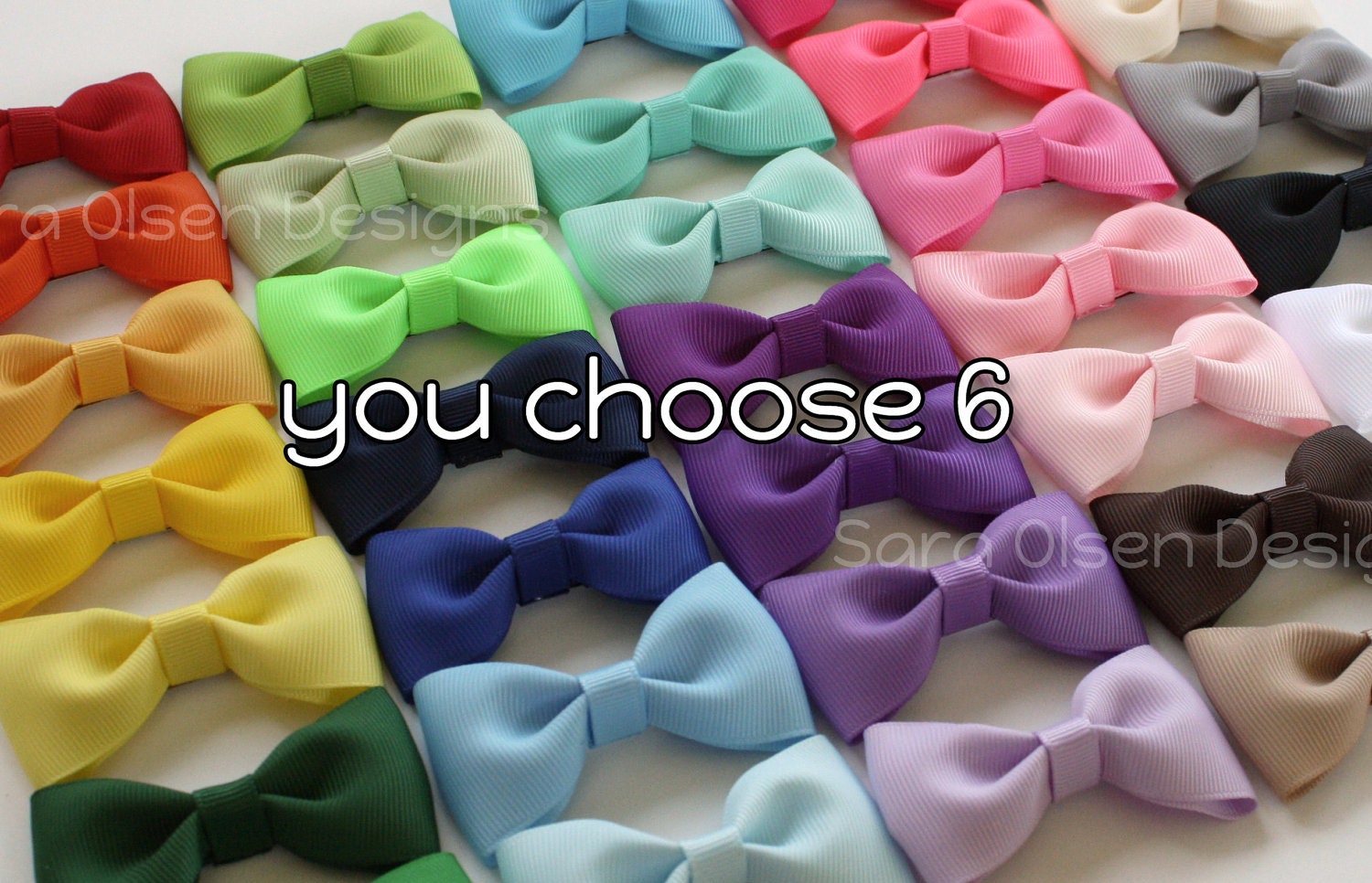 Tuxedo Hairbows, You Choose 6, Custom Colors, Basic Hairbows, You Choose Color, Tuxedo Bow, Bow Tie Hairbows, Pigtails, Toddler Size